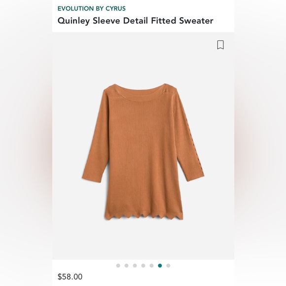 Evolution by Cyrus women’s plus size fitted pull over sweater - Picture 2 of 9